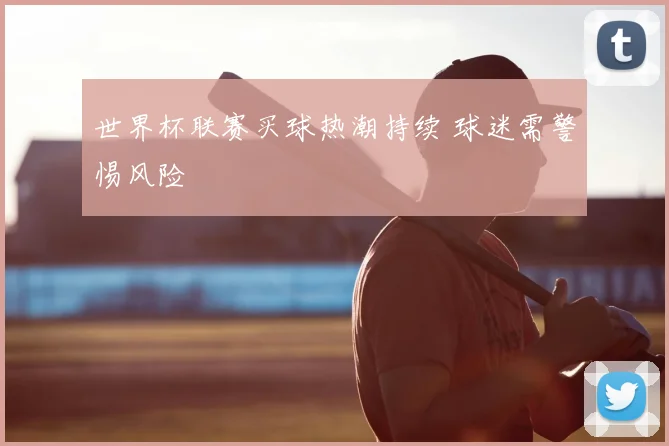 世界杯联赛买球热潮持续 球迷需警惕风险