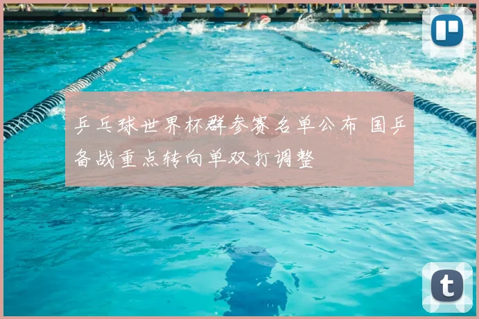 乒乓球世界杯群参赛名单公布 国乒备战重点转向单双打调整